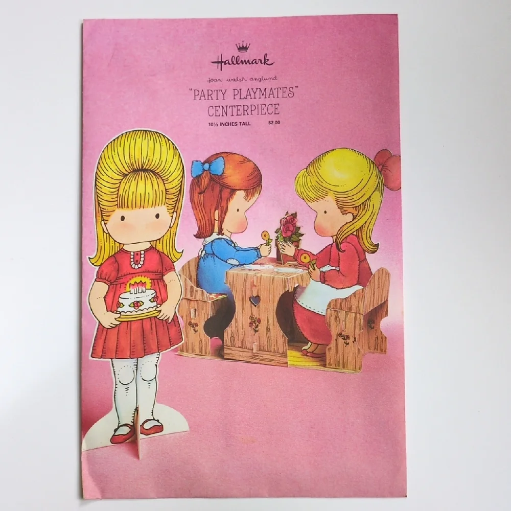 NEW Vtg 1978 Hallmark Party Playmates Centerpiece Joan Walsh Anglund Cottagecore